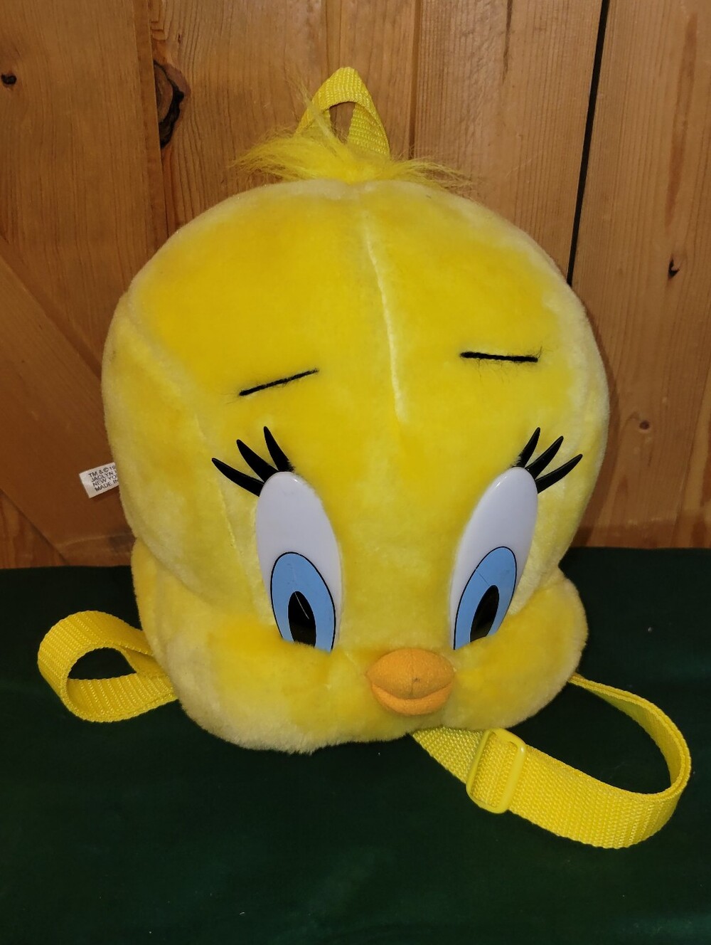 Vintage Warner Bros 90s Tweety Plush Mini Backpack Looney Tunes